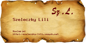 Szeleczky Lili névjegykártya